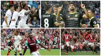 Berikut deretan pencetak gol terbanyak Premier League hingga pekan keempat. (AFP-Reuters)