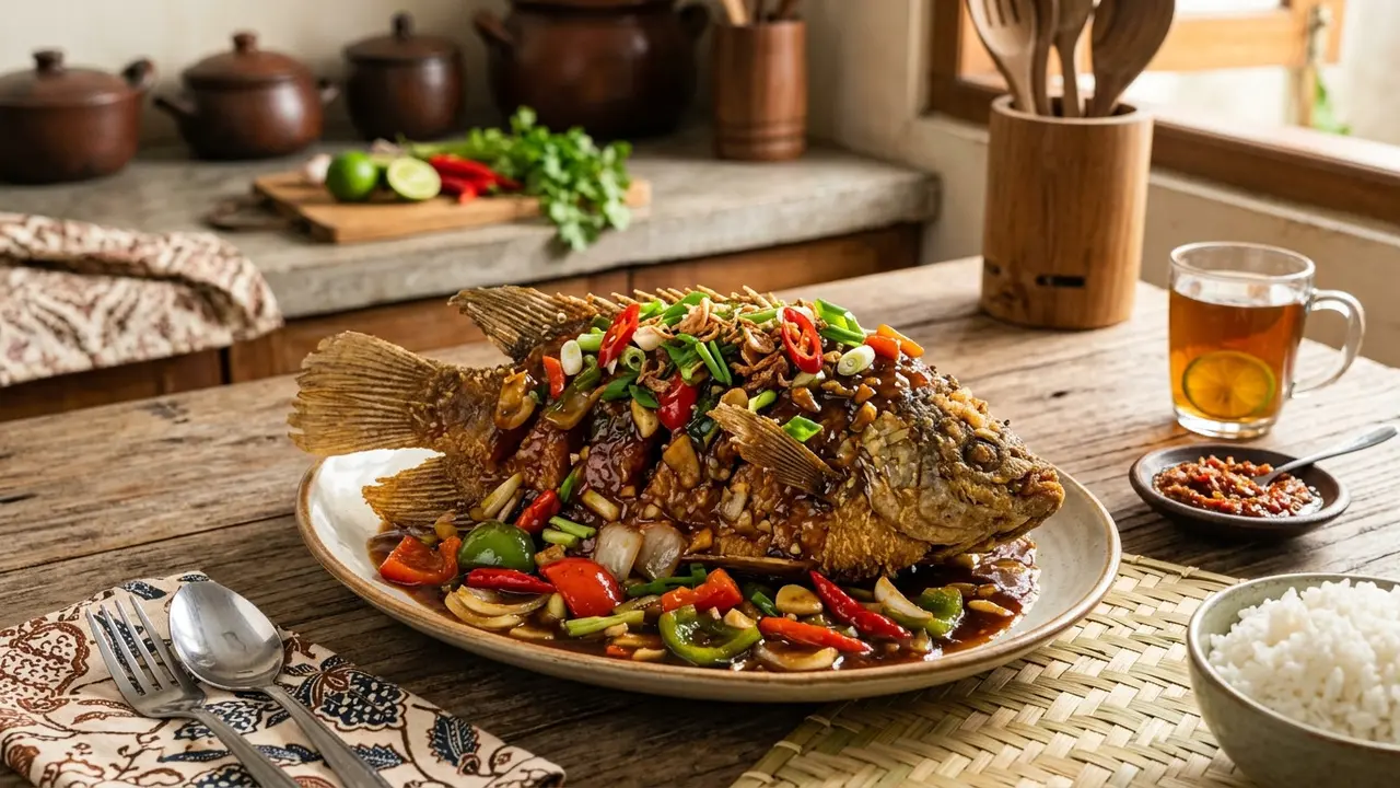 Resep Gurame Siram Bumbu Tiram yang Gurih dan Praktis