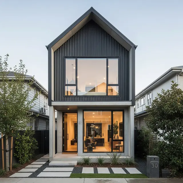 Model Rumah Mungil Tapi Mewah dengan Atap Pelana Klasik (Image by Gemini AI)