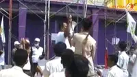 [VIDEO] Dekat Pesantren, Karaoke Inul Vizta Digeruduk Ormas