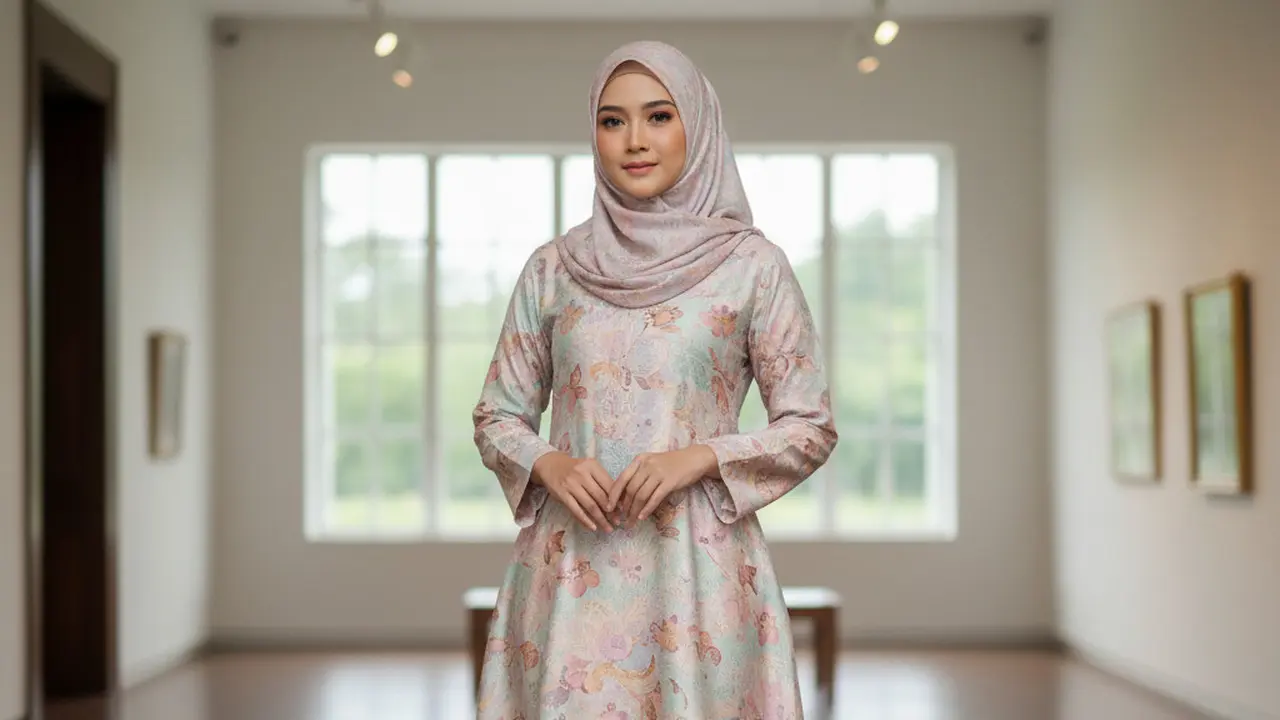 Model Batik Syar’i Sutra Warna Pastel Elegan