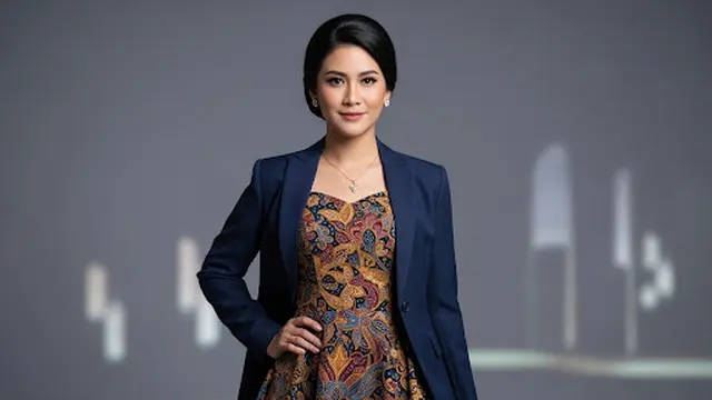 Dress Batik Fit and Flare + Blazer Polos