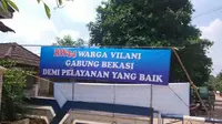Spanduk protes warga Kabupaten Bogor ingin gabung ke Bekasi. (Liputan6.com/Achmad Sudarno)