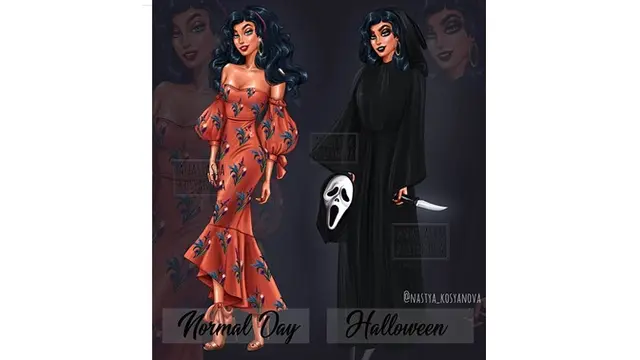 Begini Jadinya Jika 7 Putri Disney Berbusana untuk Halloween, Bikin Pangling