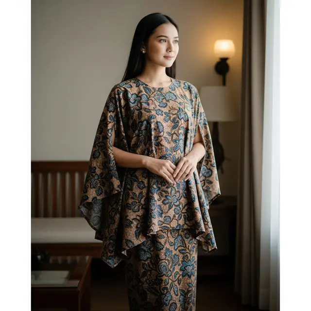 Model Blouse Batik Oversize Wanita Kekinian
