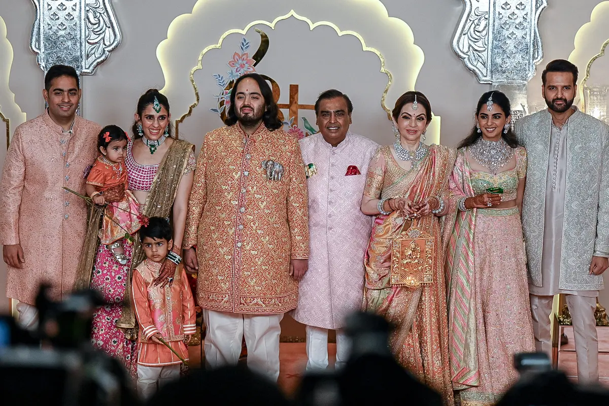 Pernikahan Anant Ambani dan Radhika Merchant pada 12 Juli 2024 Punit PARANJPE / AFP