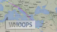 Dari unggahan tersebut terlihat gambar garis berwarna ungu yang merupakan rute penerbangan pesawat EgyptAir MS804 terputus, ketika menuju Mesir.