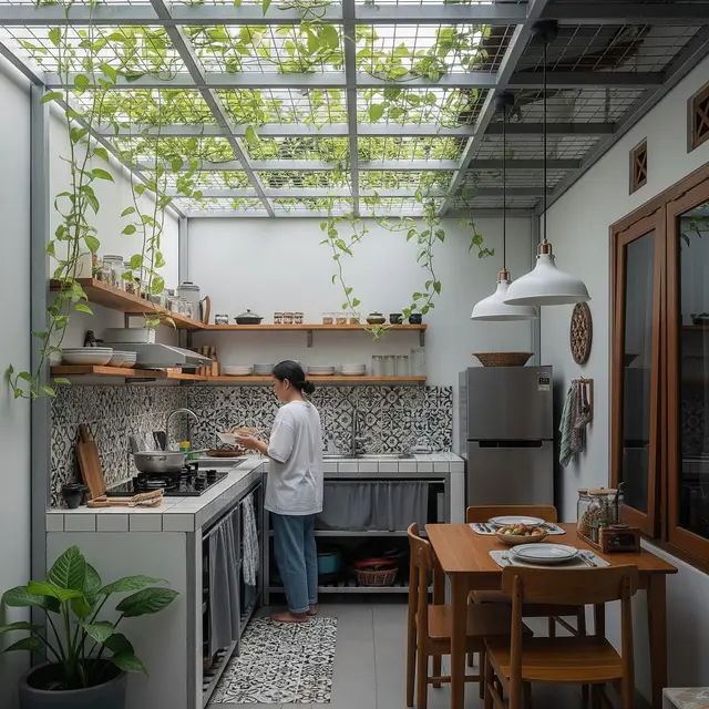 9 Desain Dapur Cantik dari Baja Ringan yang Adem, Solusi Sirkulasi Maksimal