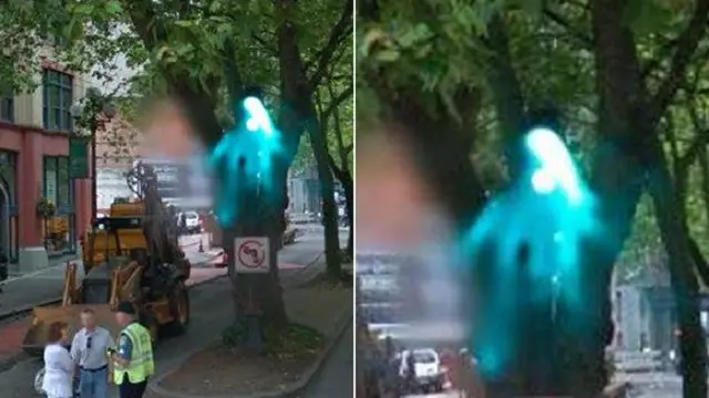 Penampakan bayangan biru di Seattle, Amerika Serikat (Google Earth)