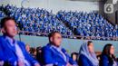 Sejumlah anggota fraksi Partai Demokrat saat mengikuti Rapat Pimpinan Nasional (Rapimnas) di JCC, Jakarta, Kamis (15/9/2022). Dalam Rapimnas tersebut Partai Demokrat akan membahas terkait rencana koalisi dan calon presiden (Capres) untuk Pemilu 2024. (Liputan6.com/Faizal Fanani)