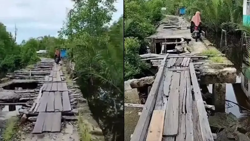 Akses Jalan di Pelosok Ini Rusak Parah, Uji Nyali Banyak Lubang