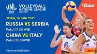 Live Streaming Volleyball Nations League 2021 di Vidio, Senin 14 Juni. (Sumber : dok. vidio.com)
