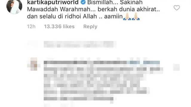 Ucapan selamat untuk Syahrini (foto: instagram @princessyahrini)