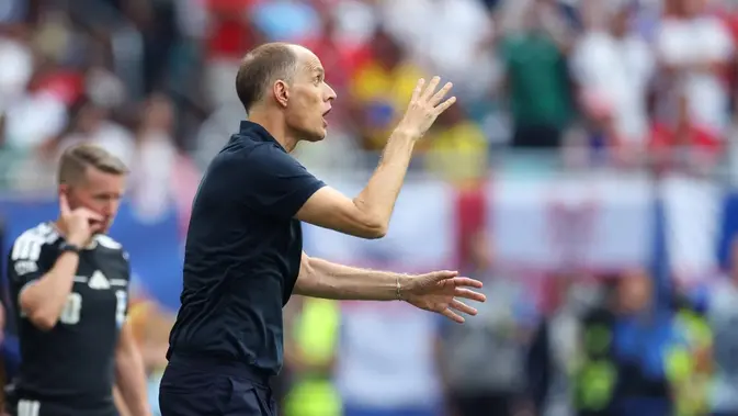 Tuchel Terlihat Tegang Saat Inggris Hadapi Norwegia di Piala Dunia