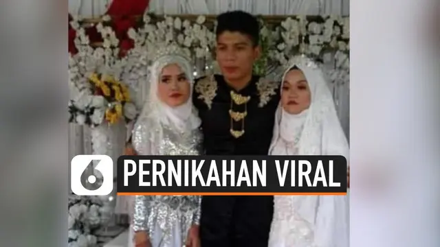 Jika biasanya pernikahan dilaksanakan oleh seorang pria dan wanita. Beda dengan pernikahan unik ini. Seorang pria asal Malaysia menggelar pernikahan dengan dua wanita sekaligus.