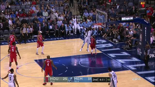 Houston Rockets meraih kemenangan atas Memphis Grizzlies dengan skor 101-89.