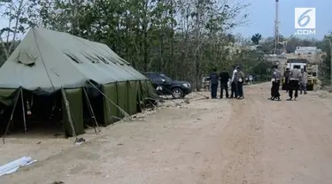 Usai meninggalnya anggota Brimod di Blora, suasana di TKP cenderung lengang. Beberapa petugas masih terlihat berjaga.