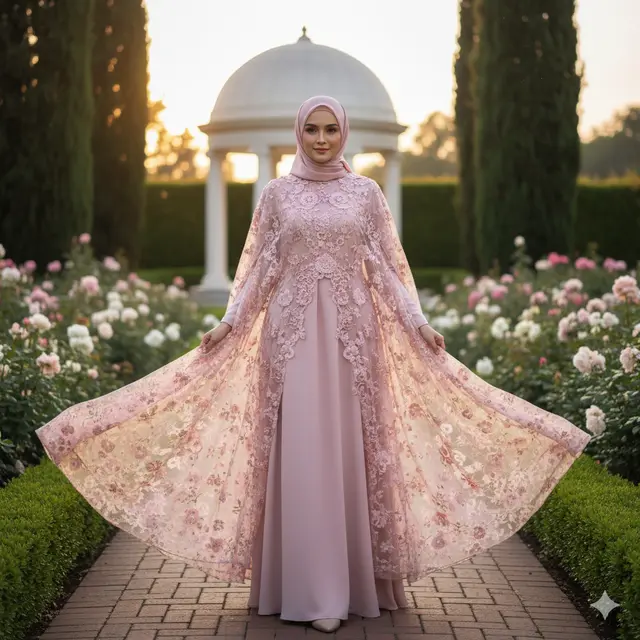 8 Model Gamis Abaya Brokat yang Elegan, Modern dan Cocok untuk Acara Spesial 2025
