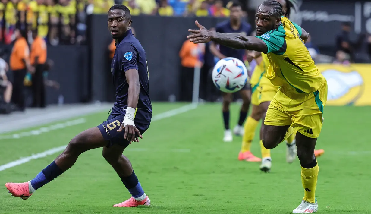 Sedangkan gol tunggal Jamaika dicetak Michail Antonio. (Ethan Miller / GETTY IMAGES NORTH AMERICA / Getty Images via AFP)