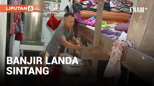 VIDEO: Diterjang Banjir, Warga Terpaksa Bikin Panggung dalam Rumah