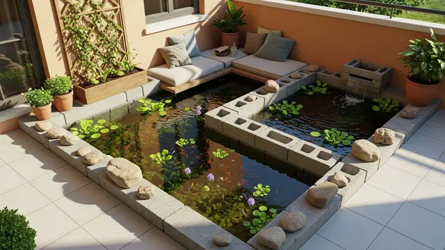 Model Kolam Ikan Dangkal di Teras Rumah/Gemini AI
