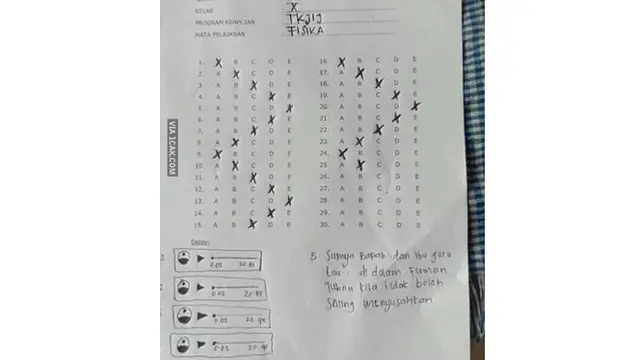 6 Jawaban Absurd Murid di Soal Pilihan Ganda Ini Nyeleneh Banget