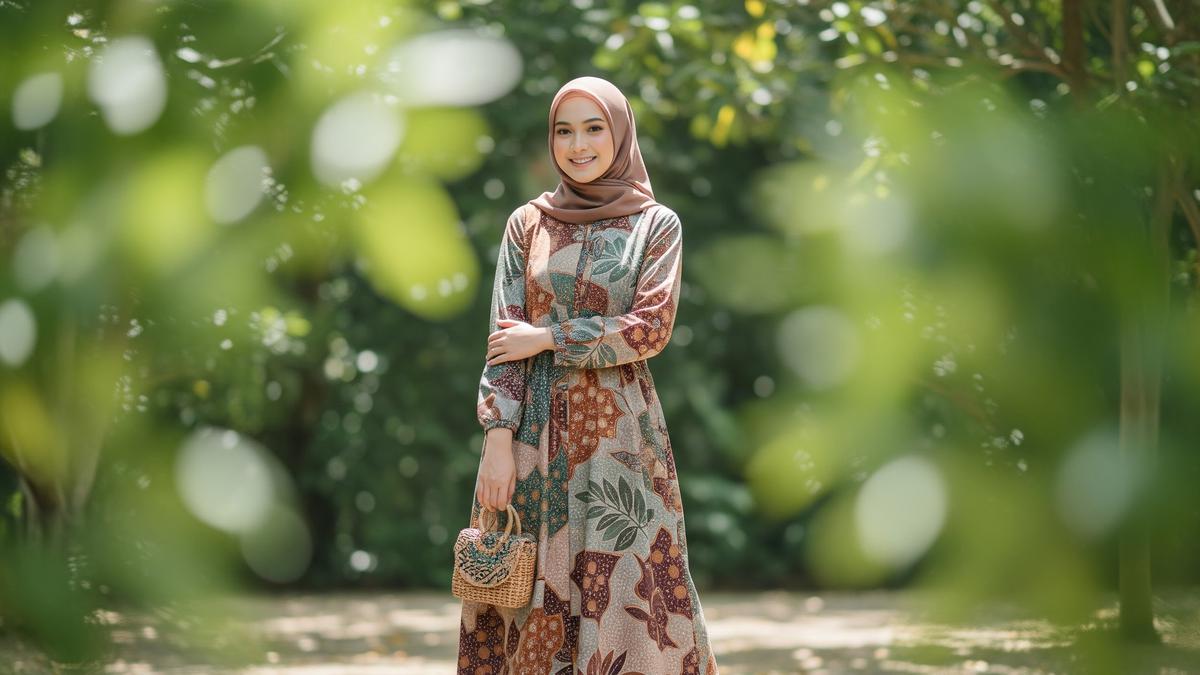 9 Model Gamis Batik Motif Lembut untuk Muslimah, Tampil Anggun dan Syar'i