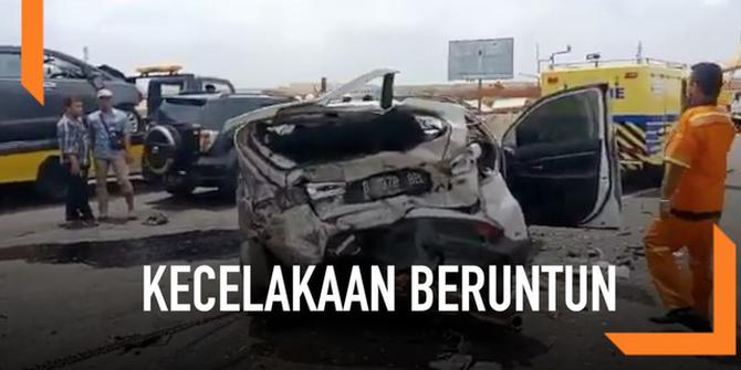 VIDEO: Kecelakaan Beruntun di Tol JORR, Satu Orang Tewas