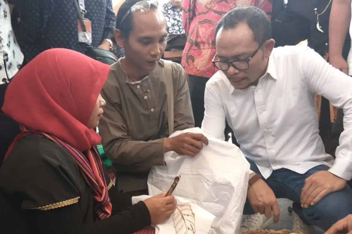 Menteri Tenaga Kerja Hanif Dhakiri di Pusat Pengembangan Kewirausahaan (PPK) Sampoerna Expo 2017, Taman Krida Budaya Kota Malang, Sabtu (14/10/2017).