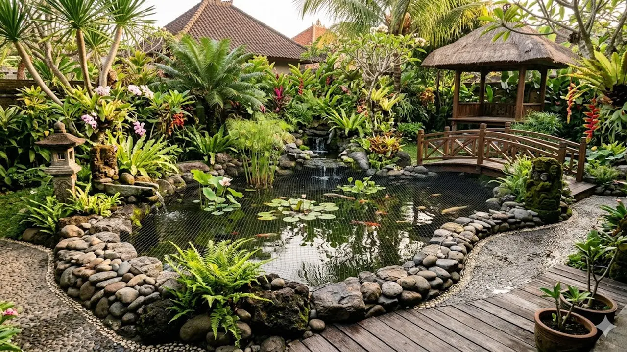 Cara Lindungi Kolam Ikan dari Predator Tanpa Merusak Keindahan Taman