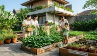 Tren Mini Food Garden 2026 / Penerapan Metode Rotasi Tanam Berjenjang untuk Menjaga Ketersediaan Pangan. [AI Generated]