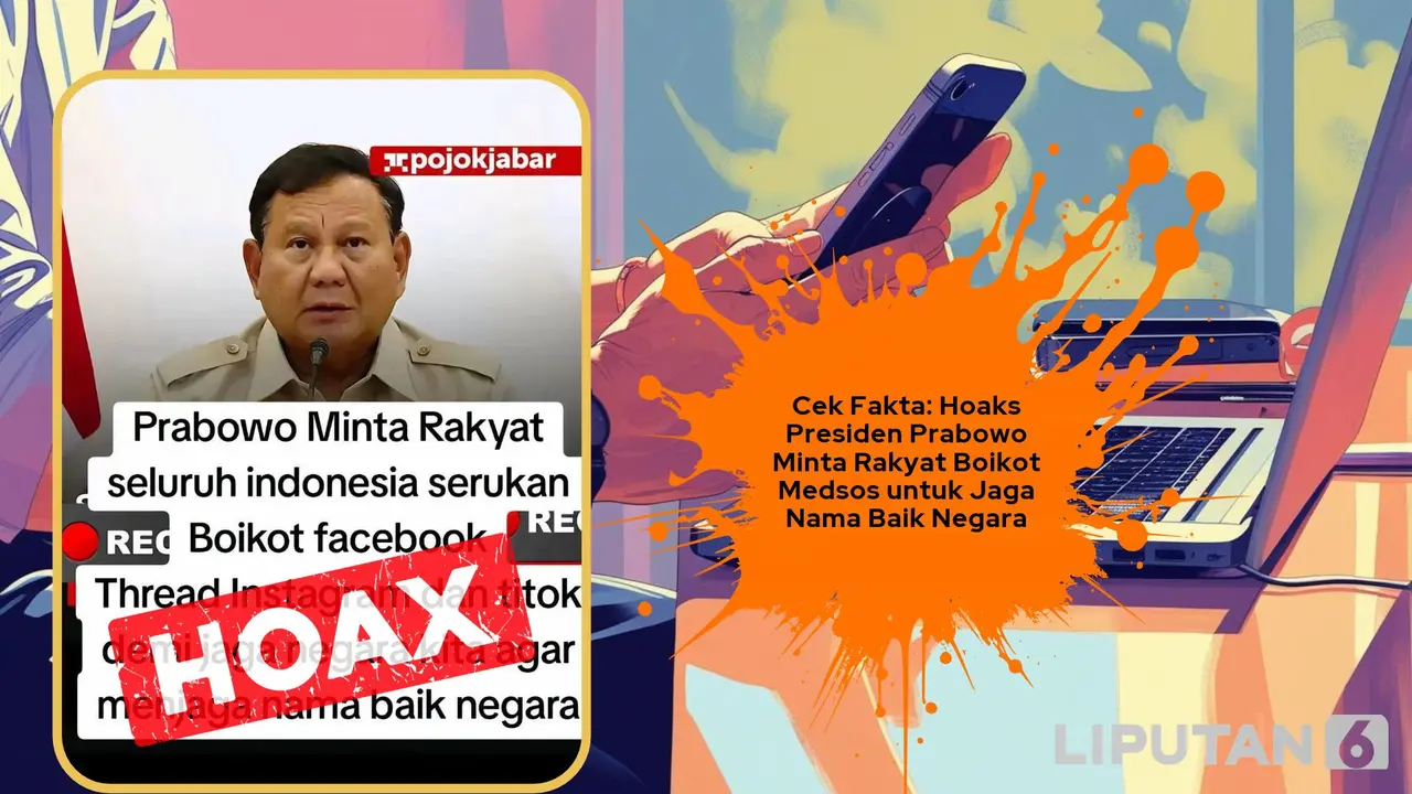 Cek fakta Presiden Prabowo minta rakyat boikot medsos