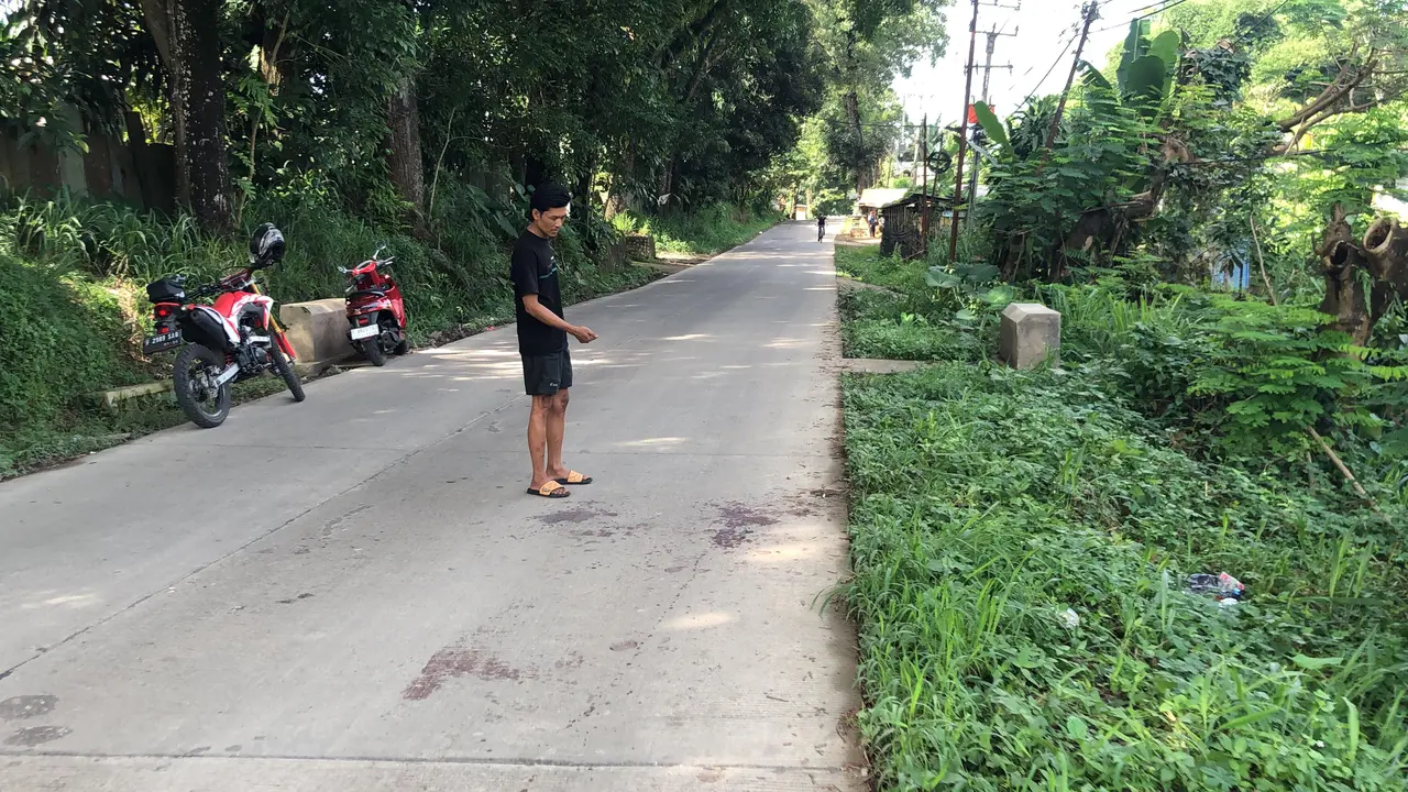 Lokasi penganiayaan driver ojol di Sukabumi. (Liputan6.com/Fira Syahrin)
