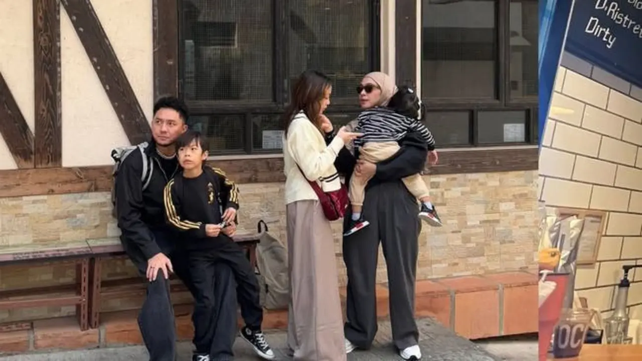 Momen Ananda Omesh dan Dian Ayu Lestari Ajak Anak Liburan ke Hongkong. (instagram/omeshomesh, instagram/dianayulestari)