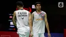 Fajar Alfian/Muhammad Rian Ardianto gagal merebut titel juara Indonesia Masters 2025. (Liputan6.com/Herman Zakharia)