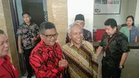 Petinggi Demokrat Agus Hermanto Temui Sekjen PDIP Hasto Kristiyanto (Liputan6.com/Putu Merta Surya Putra)