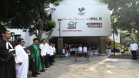 Menteri Sosial Saifullah Yusuf melantik lebih dari 39 ribu pegawai Kementerian Sosial secara hybrid, Jumat (3/10/2025). Pelantikan diikuti langsung oleh 20 orang di Taman Sekolah Rakyat, Jakarta, dan 39.634 orang secara virtual. Foto: Biro Humas Kemensos/Aditya Sulaksono