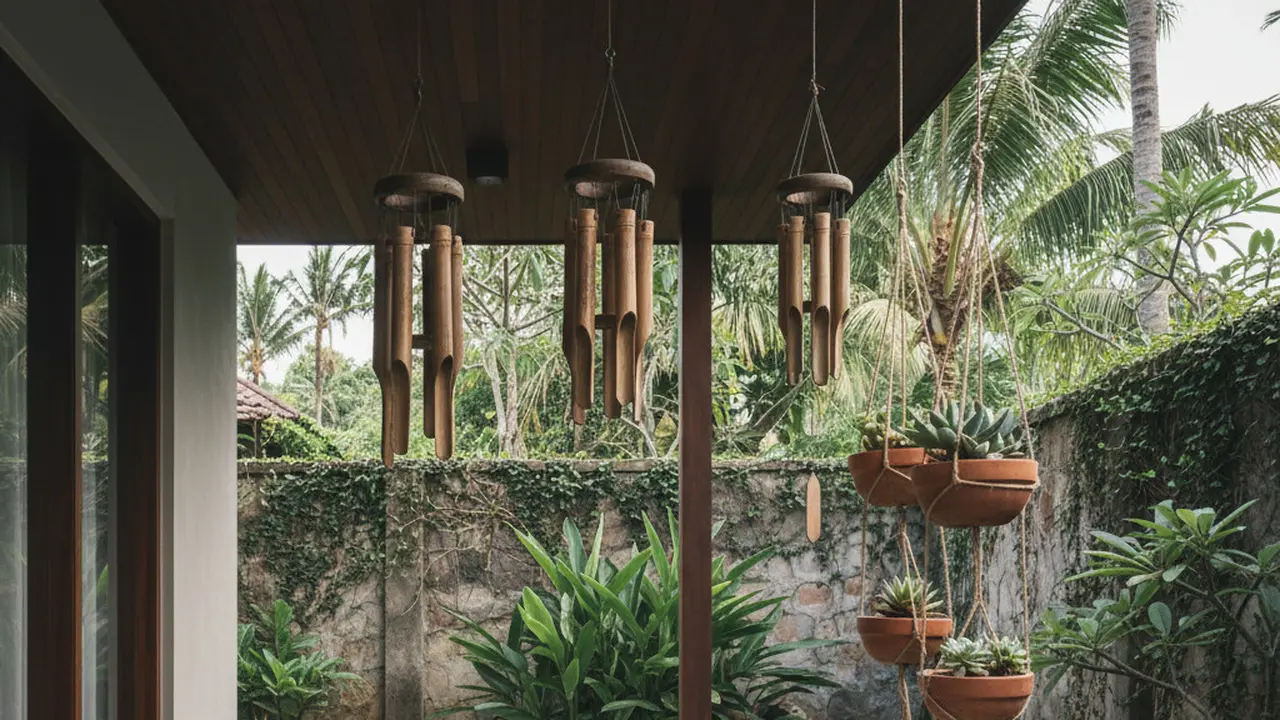 Teras Dengan Tanaman Hias Gantung