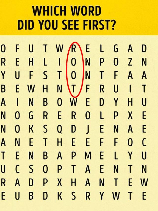 Kata Pertama yang Kamu Temukan dalam Gambar Acak Ini Dapat Ungkap Kepribadianmu