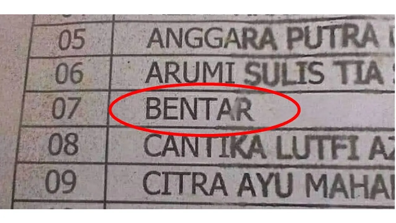 Kelewat Unik, Ini 7 Nama Orang Terlalu Simpel yang Bikin Ketawa