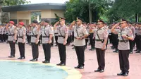 Upacara sertijab rotasi jabatan di lingkungan Polda Lampung. Foto : (Istimewa).