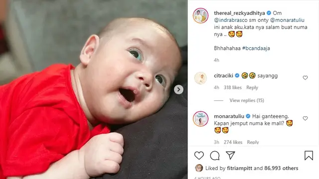 Putra Citra Kirana - Rezky Aditya, Keene Athar Razka (Foto: Instagram/@thereal_rezkyadhitya)