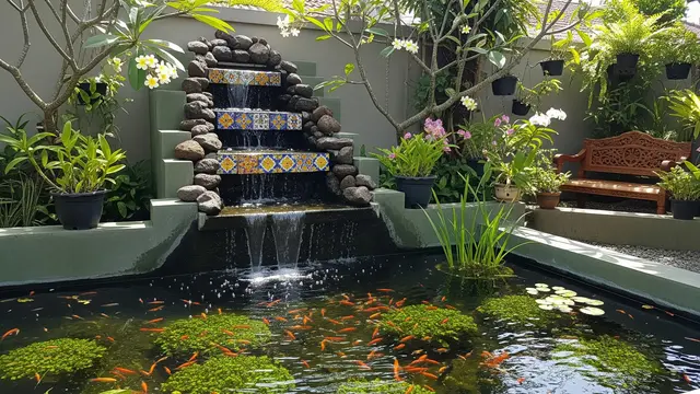 Desain Kolam Ikan Mini dari Bak Semen yang Kuat dan Tahan Lama/Ilustrasi AI