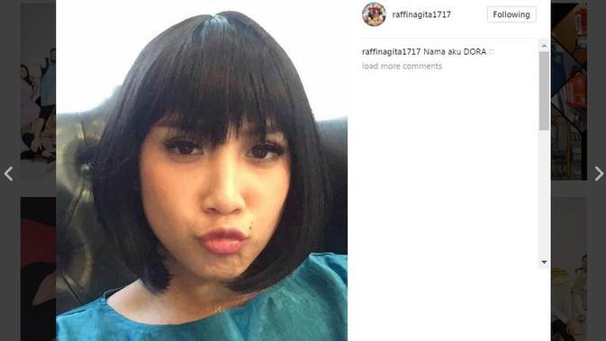 Gaya rambut Nagita Slavina (Sumber: Instagram/raffinagita1717)