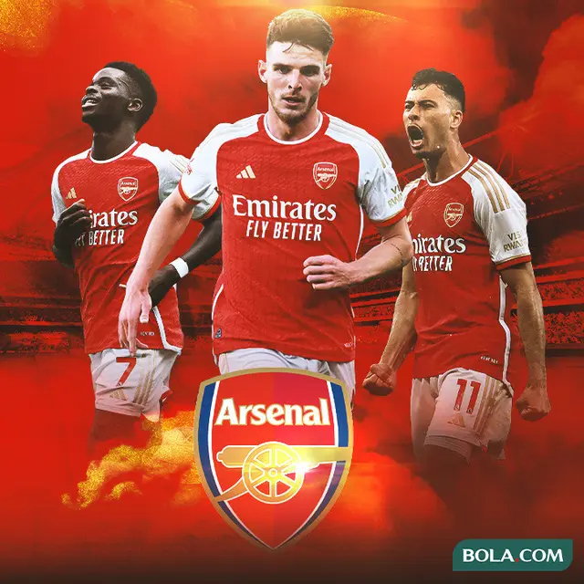 Arsenal - Bukayo Saka, Declan Rice, Gabriel Martinelli