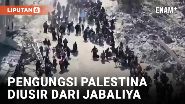 VIDEO: Ribuan Pengungsi Palestina Jalan Kaki Pergi dari Jabaliya