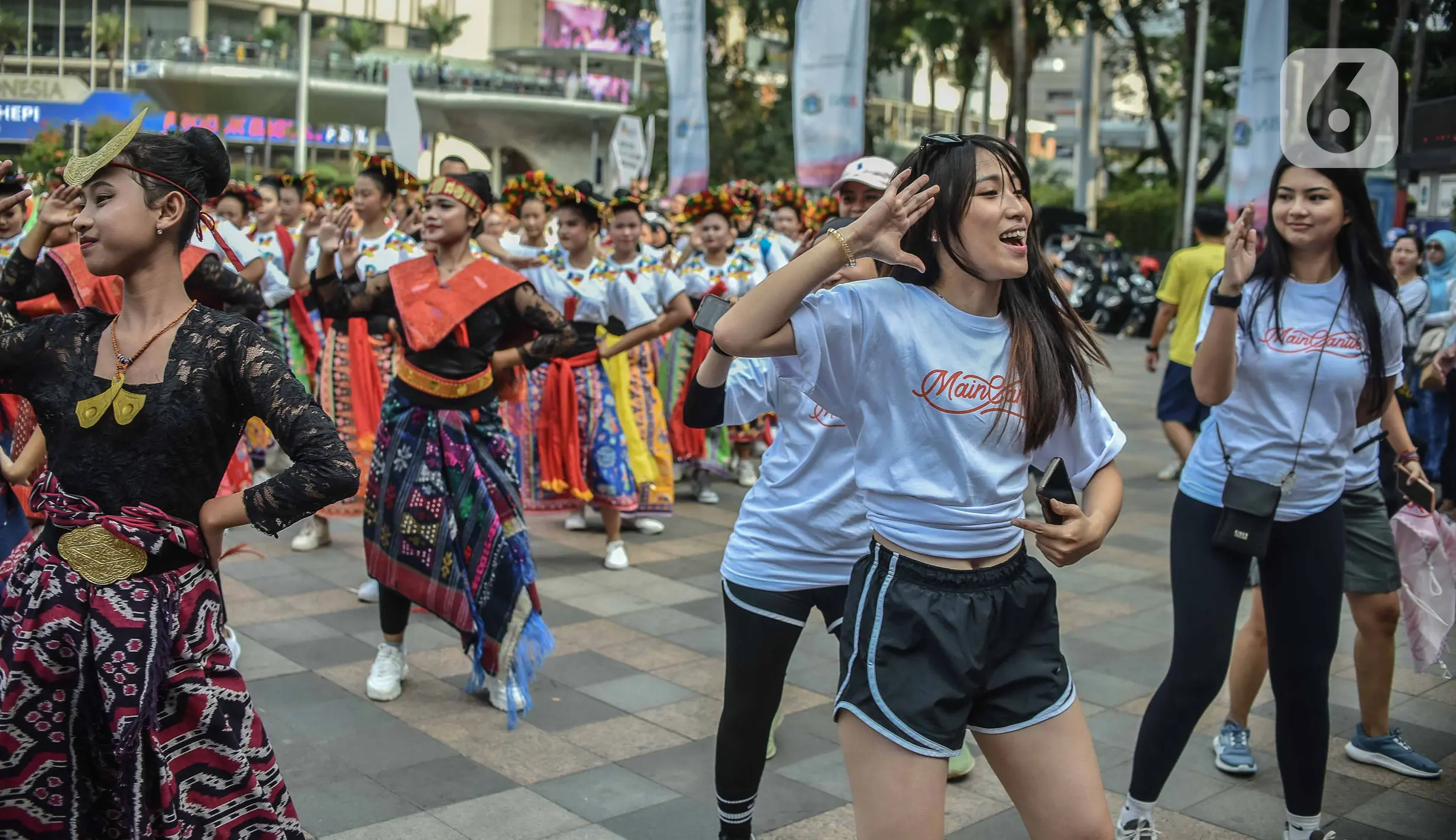 Parade Budaya Beautiful Heritage of Indonesia di CFD - Foto Liputan6.com