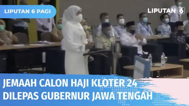 Sebanyak 450 jemaah calon haji yang tergabung dalam kloter 24 dilepas Gubernur Jawa Timur, Khofifah Indar Parawansa di Hall Muzdalifah Asrama Haji embarkasi Surabaya pada Selasa (21/06) pagi.