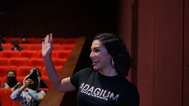 Jihane Almira menghadiri peluncuran trailer dan poster film Adagium di Metropole XXI Jakarta, Rabu (14/12/2022). (Foto: Dok. Brainstorminc Enterteimen Indonesia)