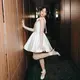 Tampil anggun bak ballerina modern, Zee menunjukkan sisi feminin sekaligus playful lewat balutan gaun putih yang memikat. [@zeeasadel].